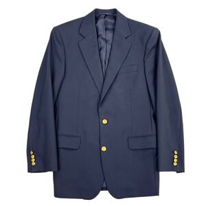 Brooks Brothers Madison Loro Piana Blazer Men's 39L Blue Gold Brookwood‎ Coat